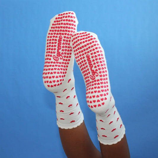 Hearts Grippy Pilates Socks